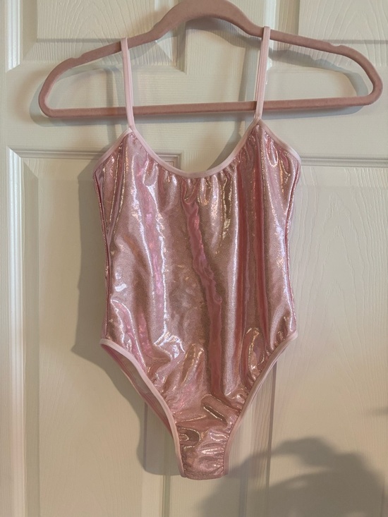 Leslie Amon Other - NWT LESLIE AMON Bella One-piece Swimsuit in Metallic-nylon Pink Size Small